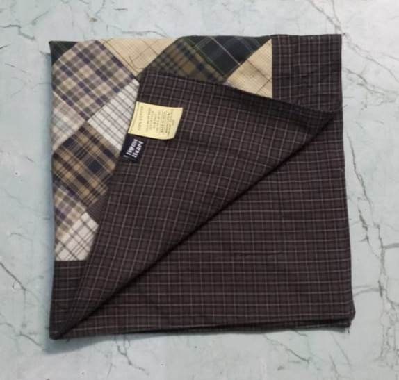 Table napkins all over patchwork double layered country Farm Mix plaid 18"X18" by HOME HEART Brands(Made in India)