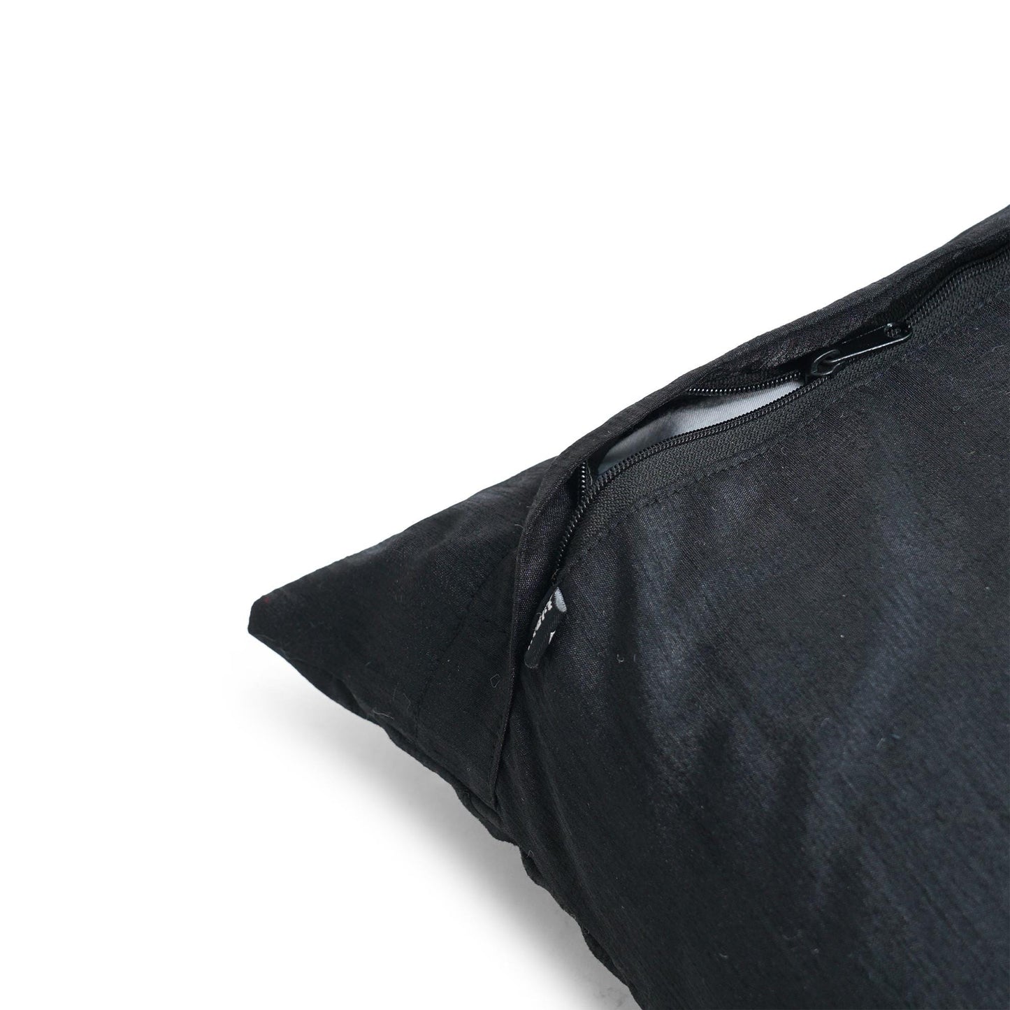 Black Quilted Faux Dupioni Silk Cushion Covers Throw Pillow, Zipper Closure, Accent Pillow Decorative pillow by HOME HEART Brands