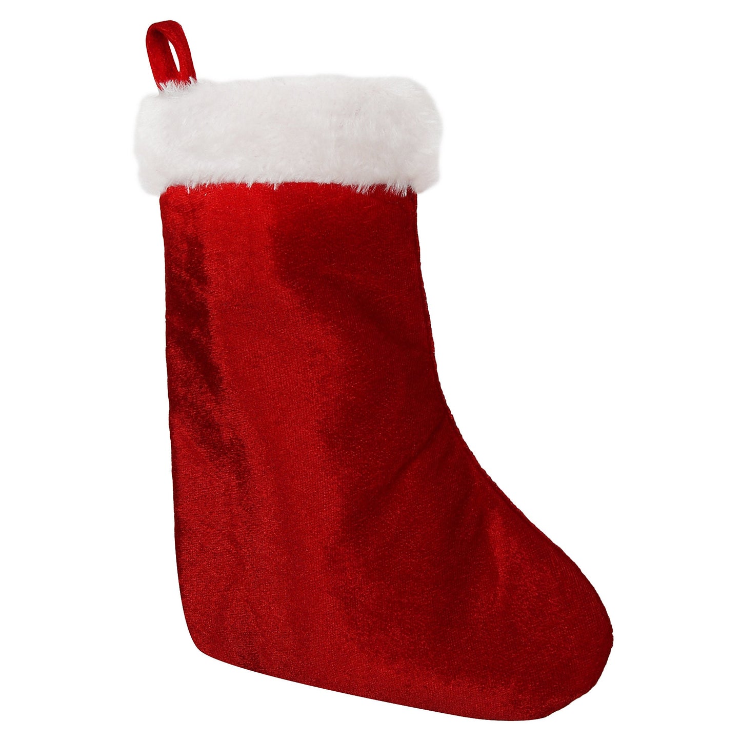 Christmas stocking Traditional red velvet (9 inch tall) by HOME HEART Brands(Made in India)
