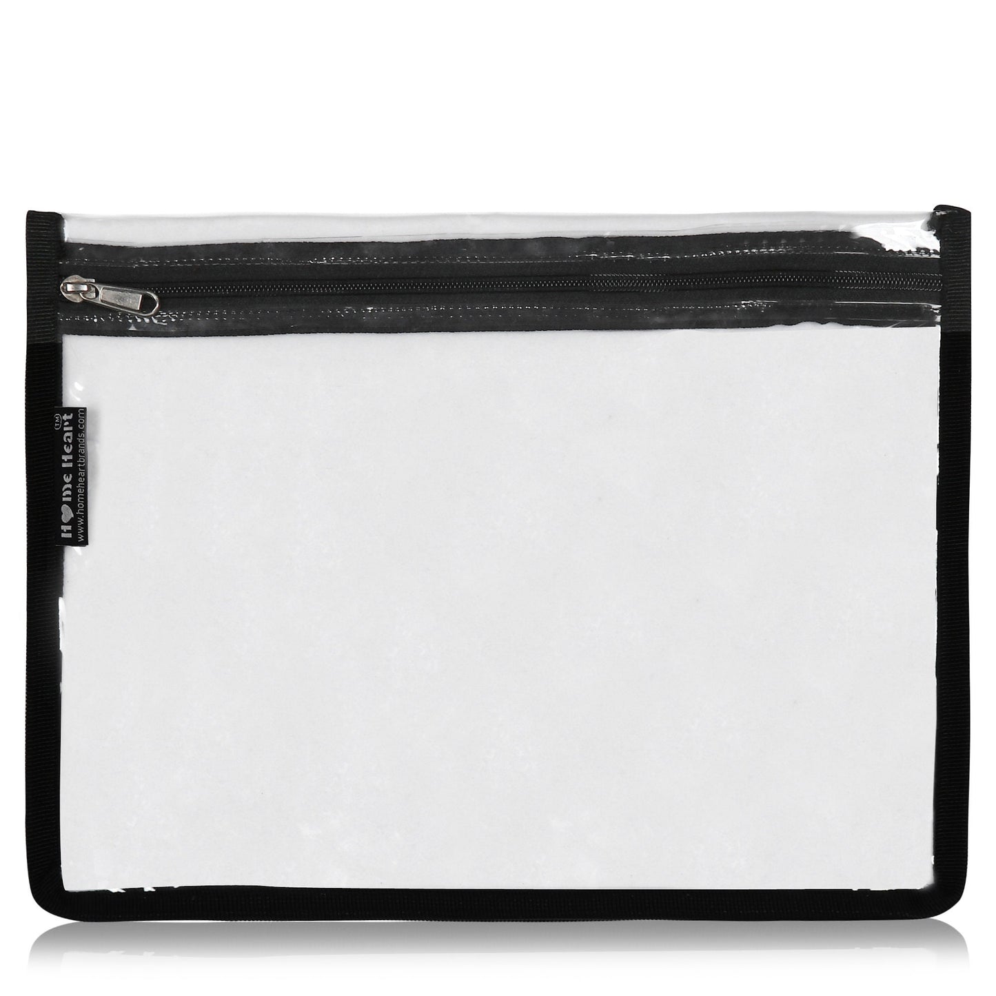 HOME HEART Brands multi-Purpose Water Resistant Clear Pvc Organizer Bag Pouch with Zipper Closure Large Size 9"x10"(Made in India)