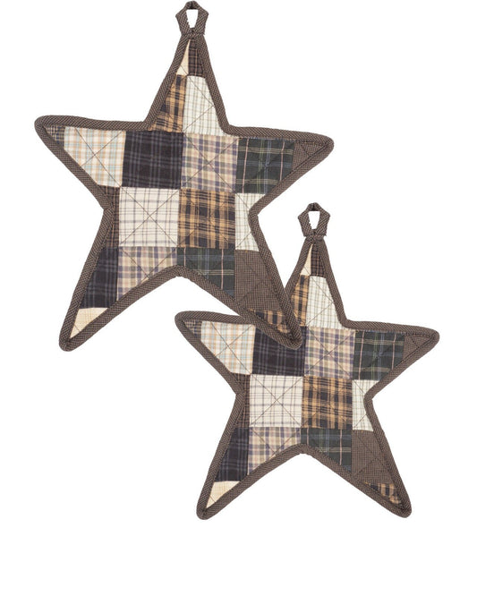 Quilted Trivet/Pot Holder/Table topper/hot pads country Farm house American star 10"x10" Patchwork by HOME HEART Brands( Made in India)