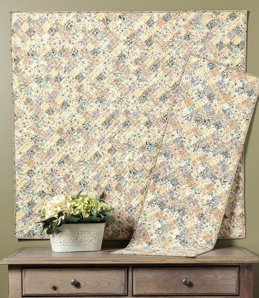 Calico Country Floral 100% Cotton Handmade Hand Quilted Heirloom Quality patchwork Wall hanging & Toppers or Baby Quilt by HOME HEART Brands