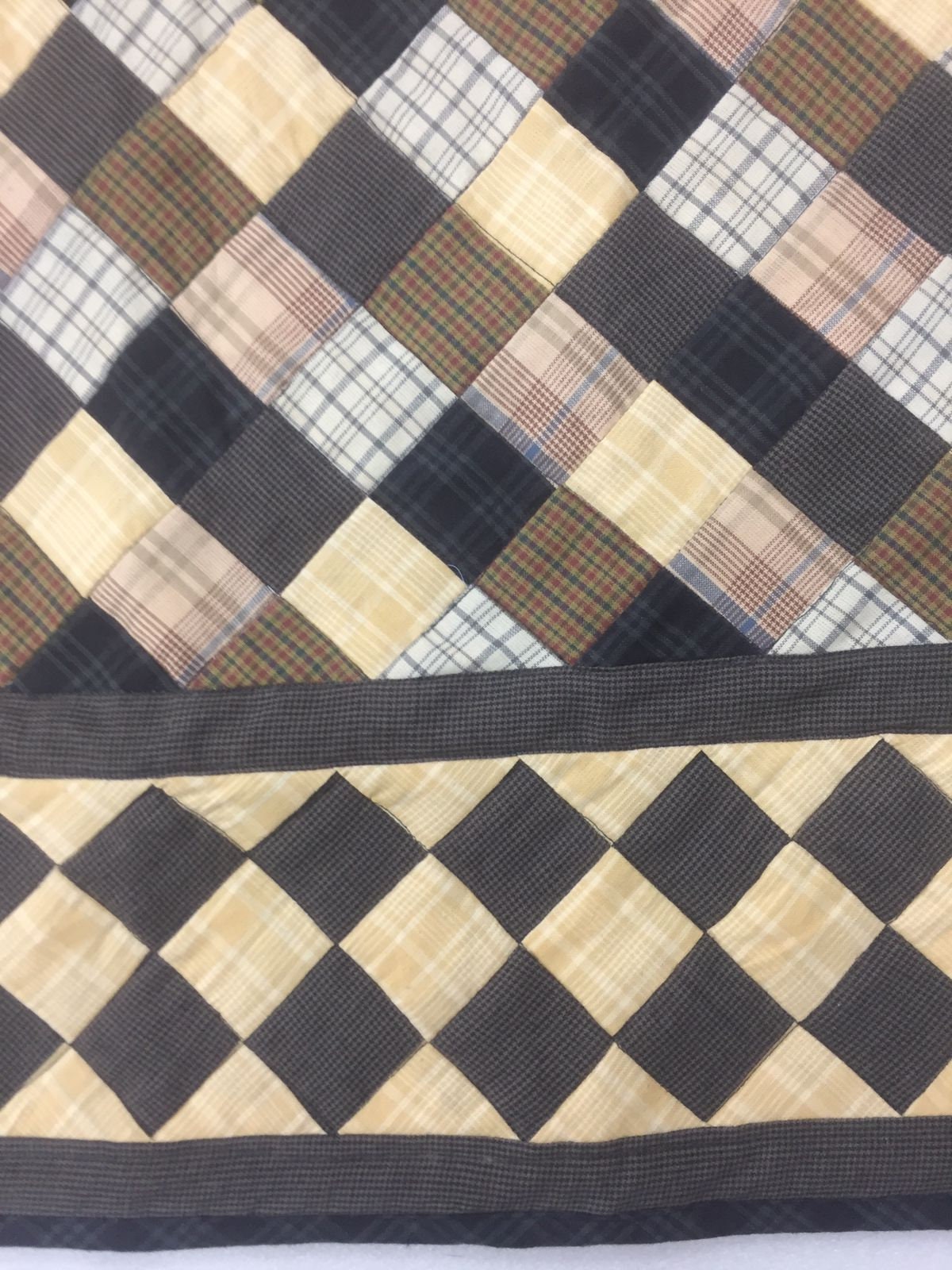 Quilted Table runners, Wallhanging & Table Toppers country Farm Mix plaid patchwork with sew pocket by Home Heart brands (Made in India)