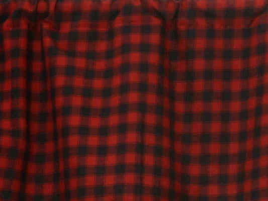 Fabric soft cotton burgundy Red and Black Buffalo cabin Check Plaid Cotton Fabric in cut and yard by HOME HEART Brands (Made in India)
