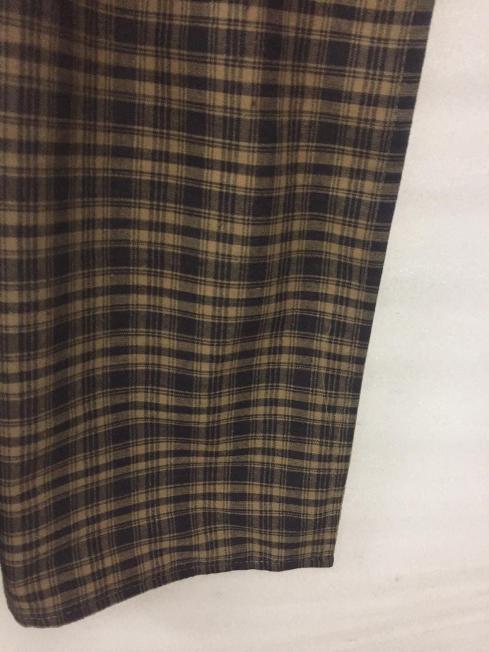 Plaid check valance panel Primitive Country black & beige Window Treatment Panels Check valance by HOME HEART Brands (Made in India)
