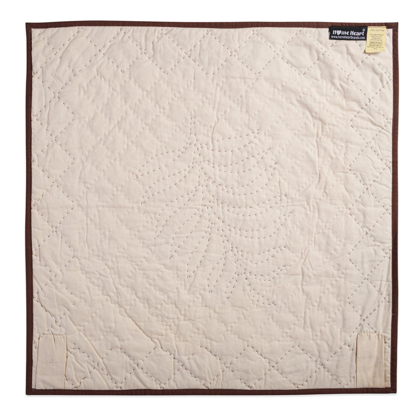 Hand made Hand quilted Wall hanging Quilt, Table Topper 19"x19" swiss cheese plant plaid by Home Heart brands (Made in India)