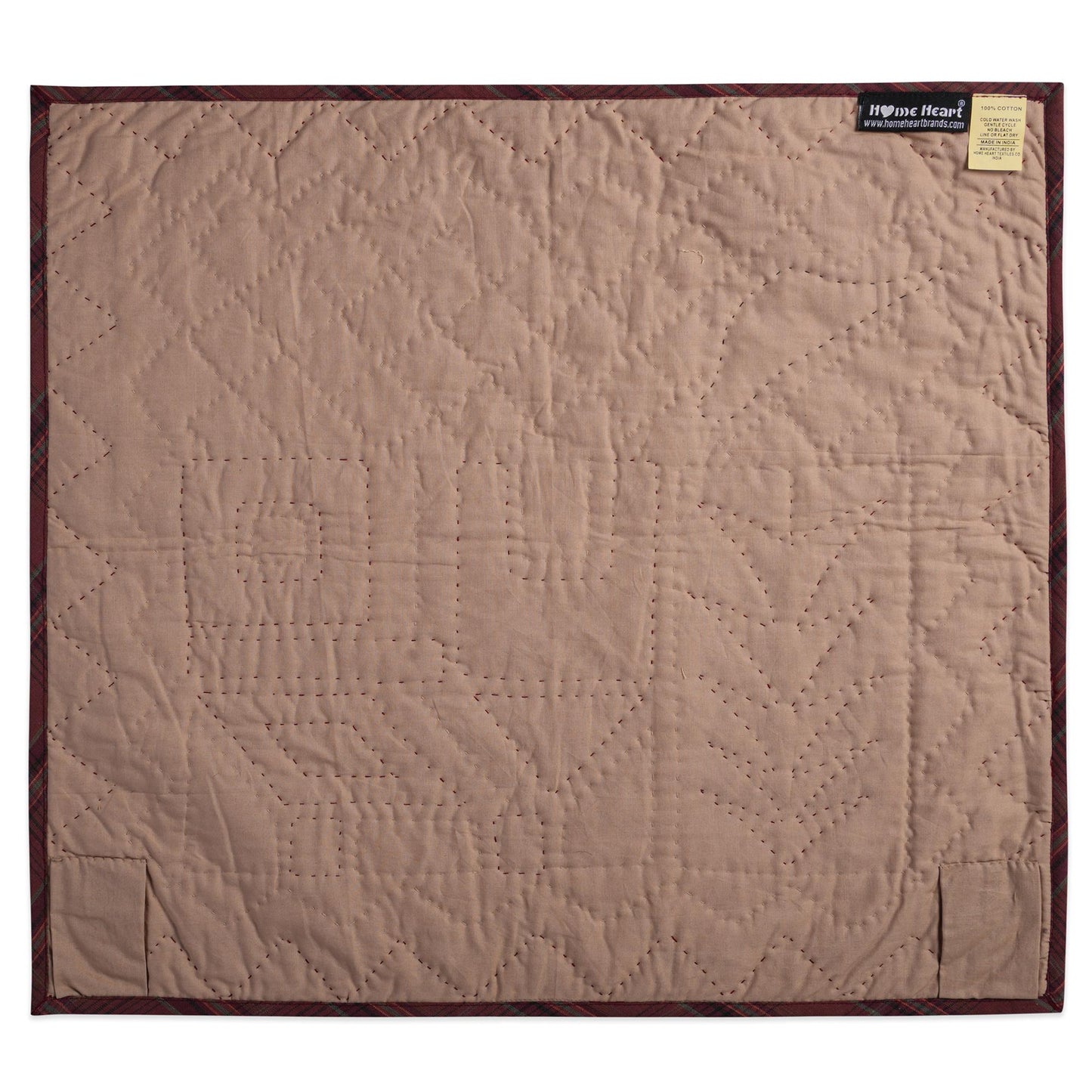 Hand made Hand quilted Throw Quilt, Table Topper 20"x20" welcome home crow quilt by Home Heart brands (Made in India)