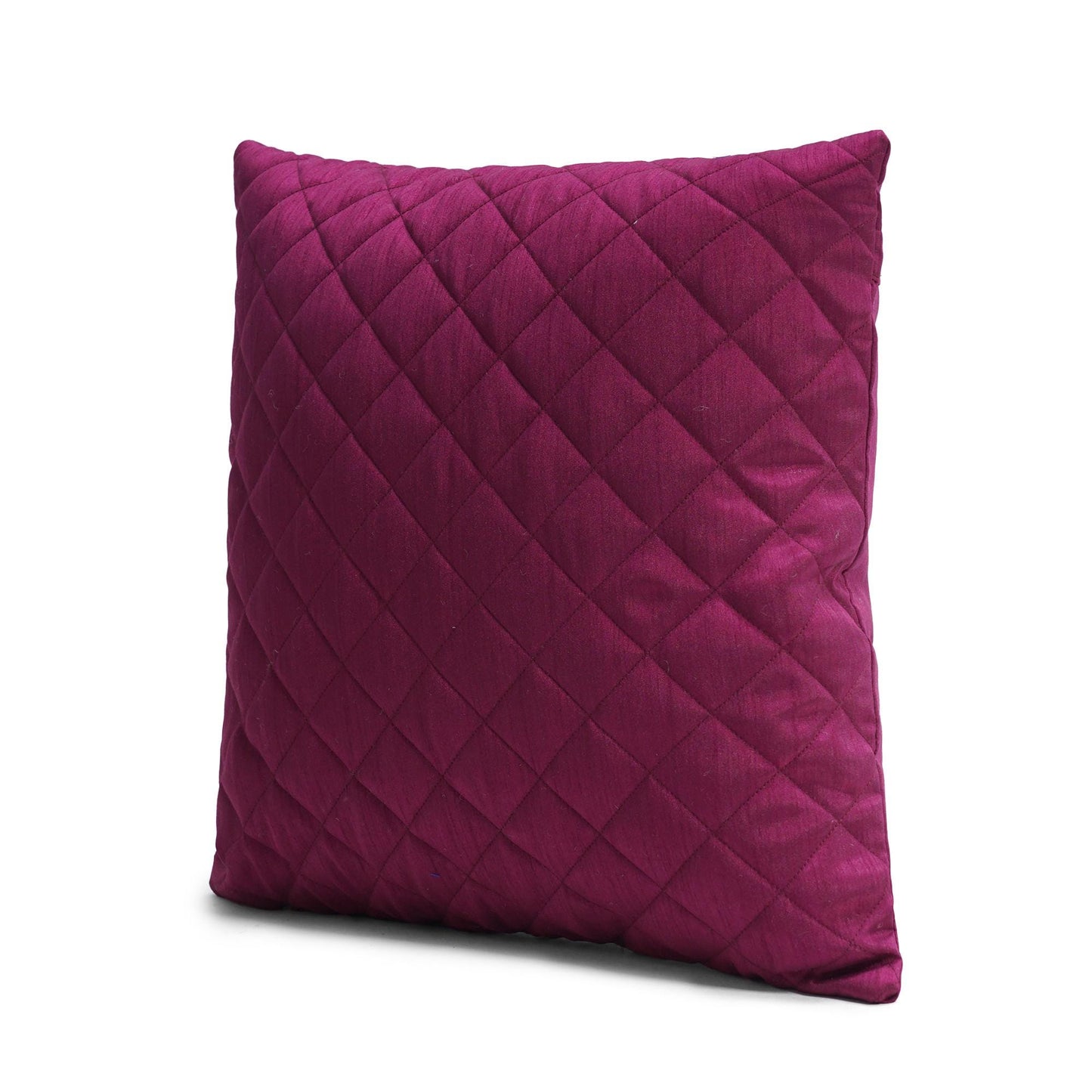 Mulberry Quilted Faux Dupioni Silk Cushion Covers Throw Pillow, Zipper Closure, Accent Pillow Decorative pillow by HOME HEART Brands