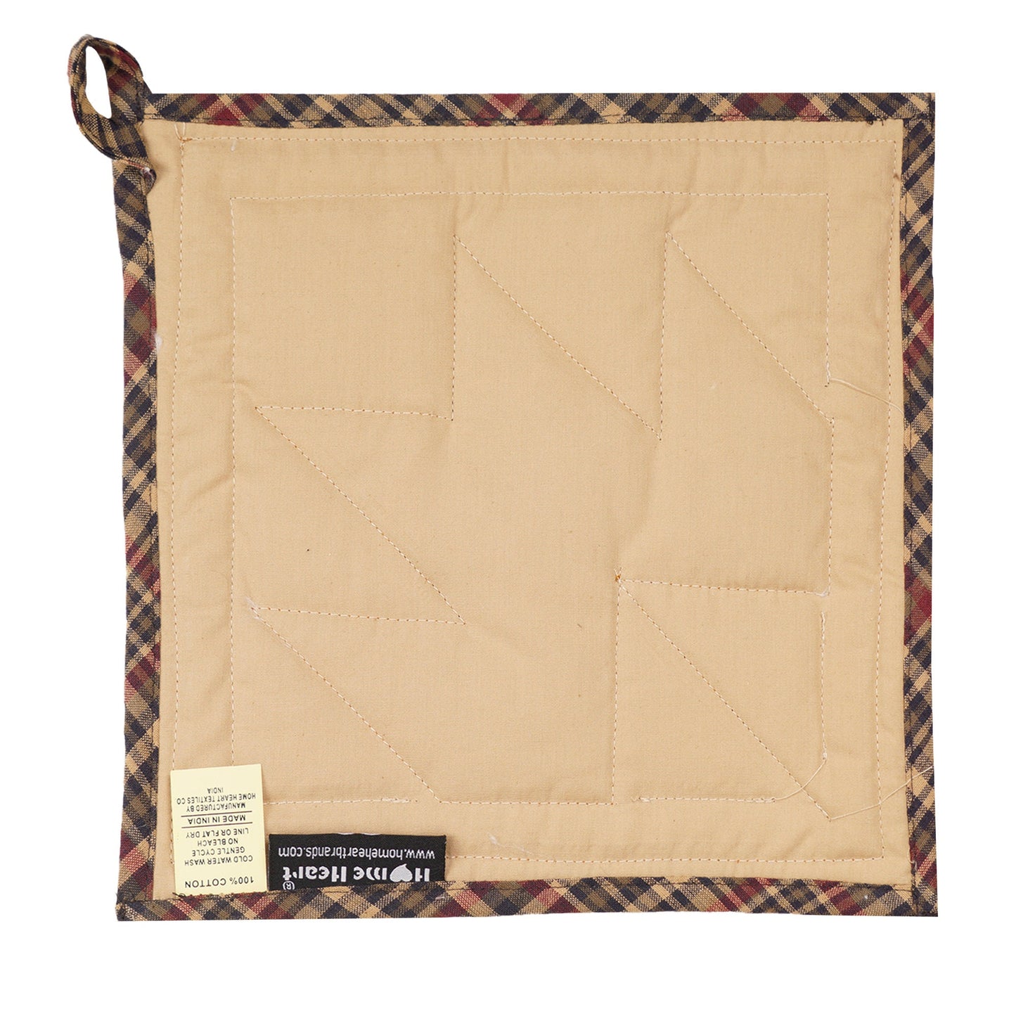 Quilted Pot Holder/Table topper/hot pads patchwork for kitchen Autumn leaves Mix 9"x9" by HOME HEART Brands( Made in India)