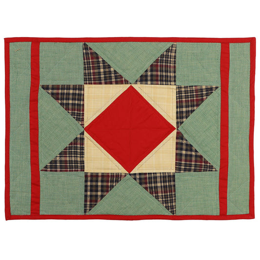 Christmas Quilted placemat & table mat, table top, table runner patchwork Rising Country Star by HOME HEART Brands (made in INDIA)