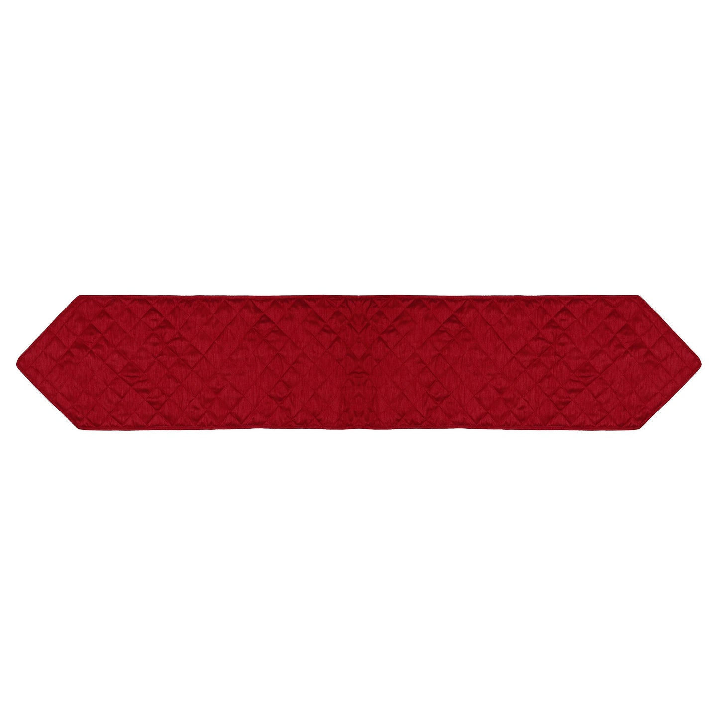 Quilted Table Runner & Toppers red Dupioni Silk by Home Heart Brands (made in India)