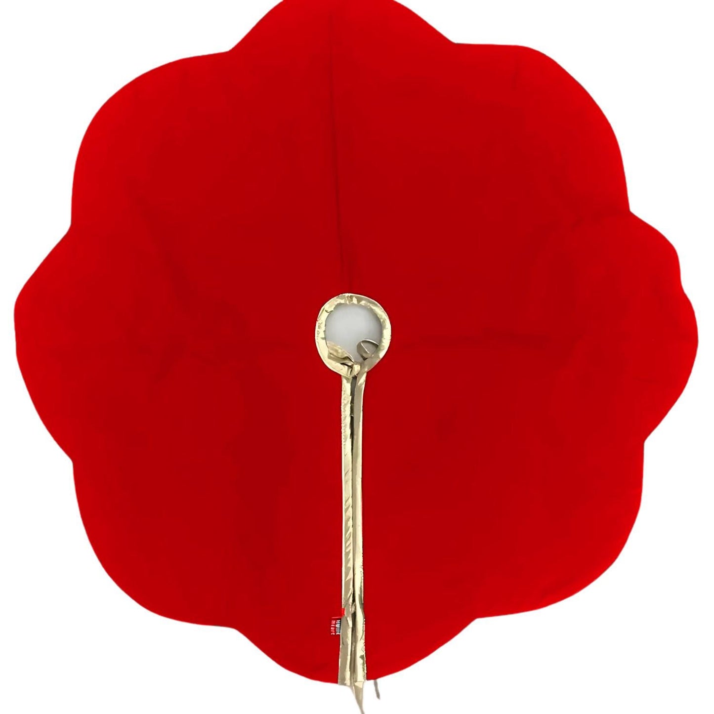 Christmas Tree Skirt Handcrafted Scallop Design Red Velvet with Gold Trim Double Layer Heirloom Quality by HOME HEART Brands(Made in India)