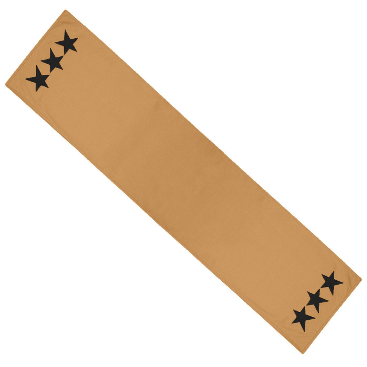 Cotton Table runner & Toppers Premium tapestry cotton fabric beige with black star applique embroidered by Home Heart Brands(Made in India)