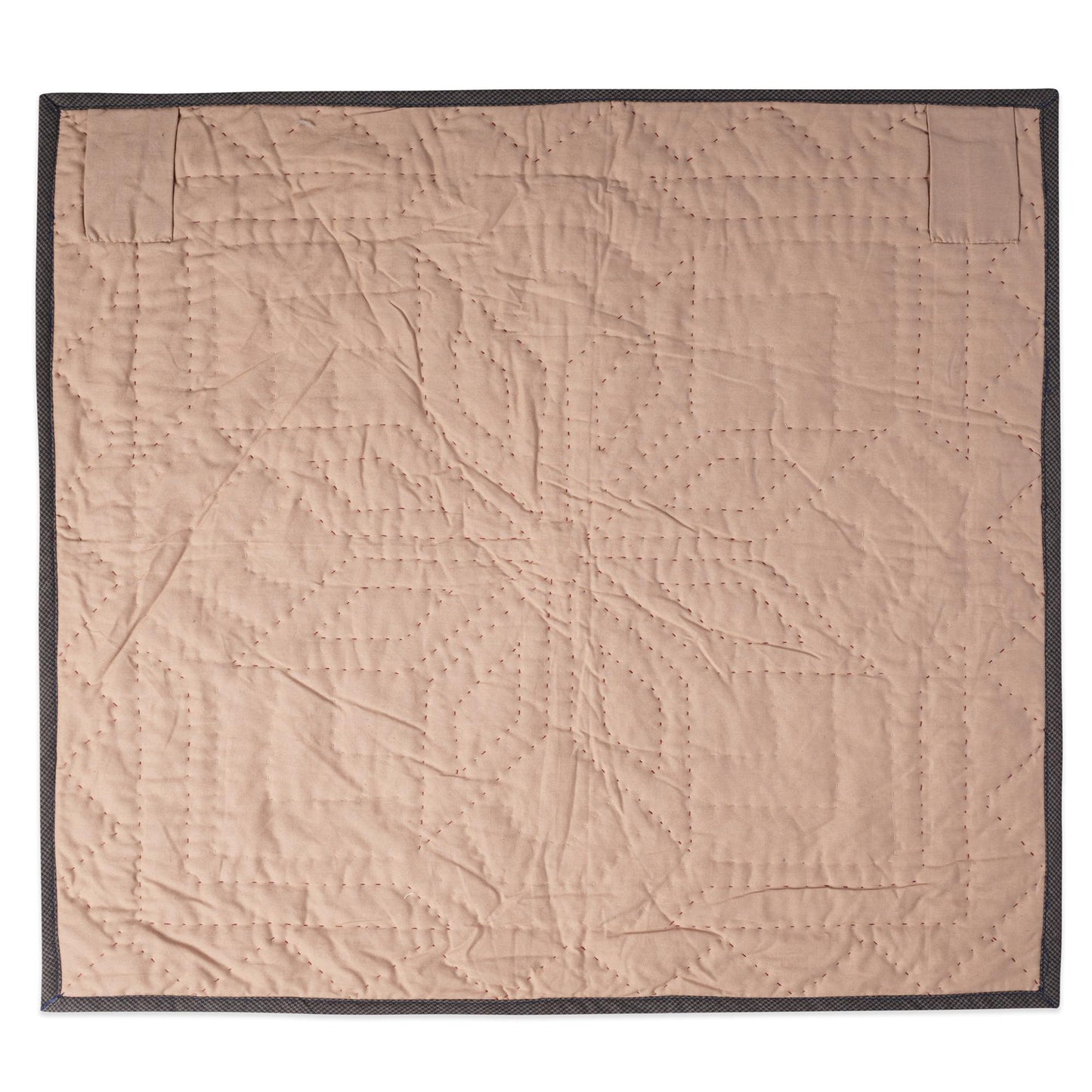 Hand made Hand quilted Throw Quilt, Table Topper 20"x20" Lone star red black plaid quilt by Home Heart brands (Made in India)