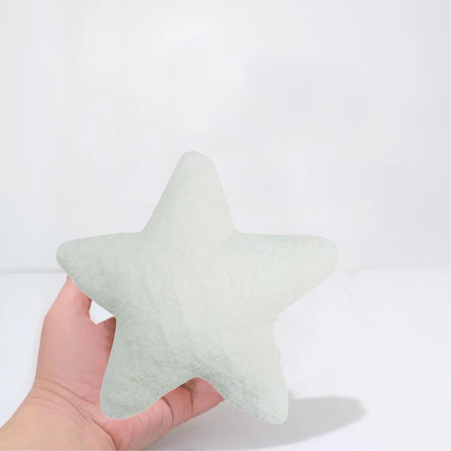 Sherpa Star pillow soft plush, neutral heart pillow, neutral star decor, sherpa star shaped pillow by HOME HEART Brands (Made in India)