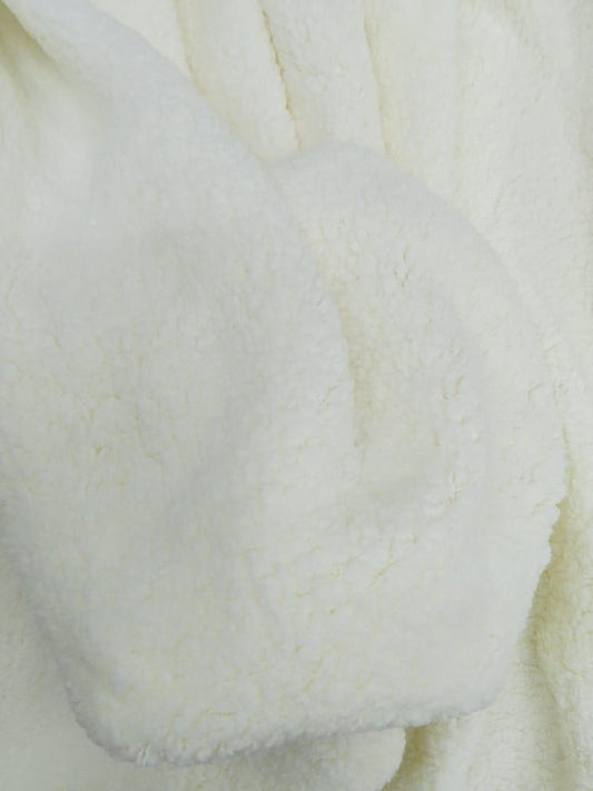 Fabric soft Ivory Plush Sherpa upholstery Plush Fabric  choose your yard in cut collection 97 inch wide by HOME HEART Brands (Made in India)