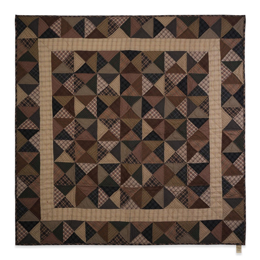 Throw Quilt, Wall hanging ,Table Toppers & baby quilt kaleidoscope country Hand Quilted cotton quilt by Home Heart brands (Made in India)
