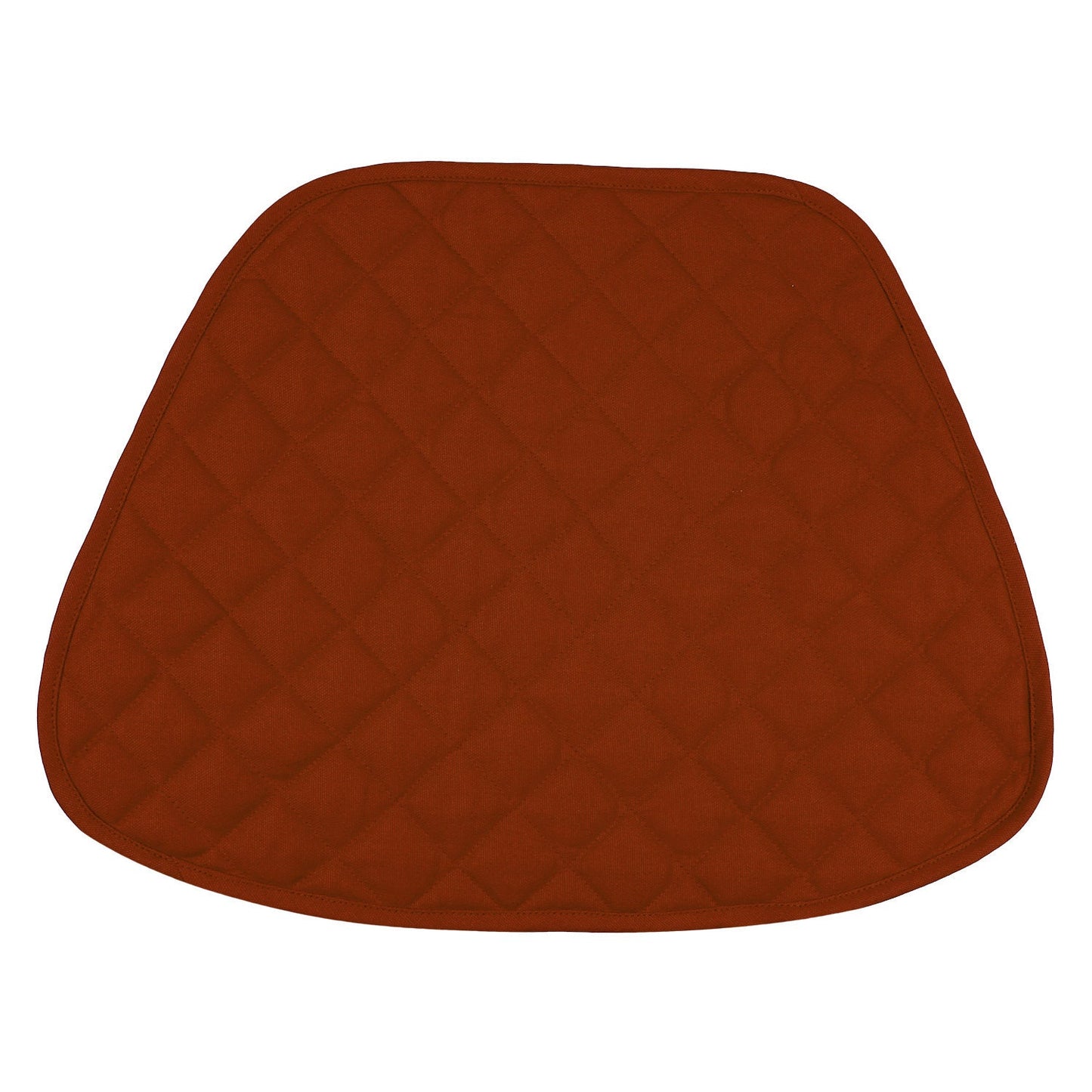 Wedge quilted placemat ,Trivet, pot holder, table mat Burnt orange duck cotton reversible by HOME HEART Brands( Made in India)