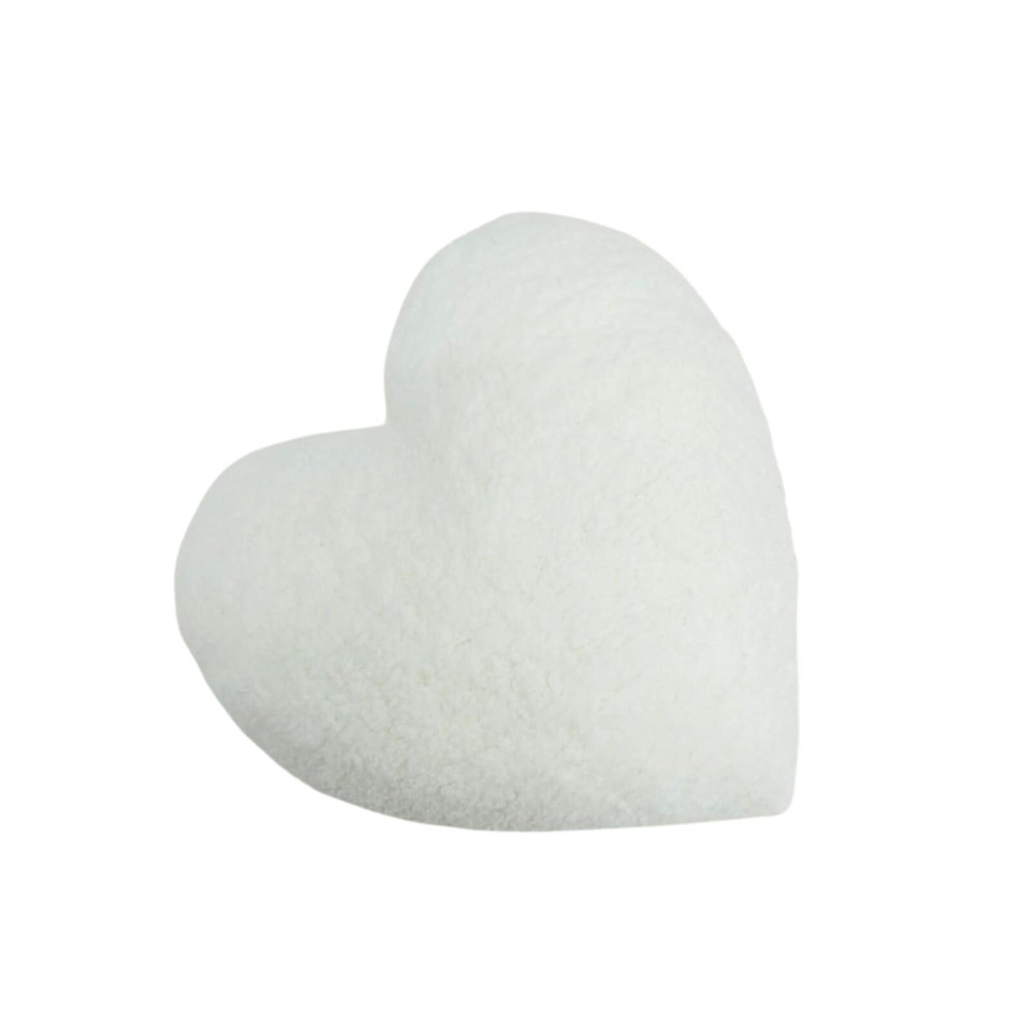 Sherpa Heart pillow soft plush, neutral heart pillow, neutral heart decor, sherpa heart shaped pillow by HOME HEART Brands (Made in India)