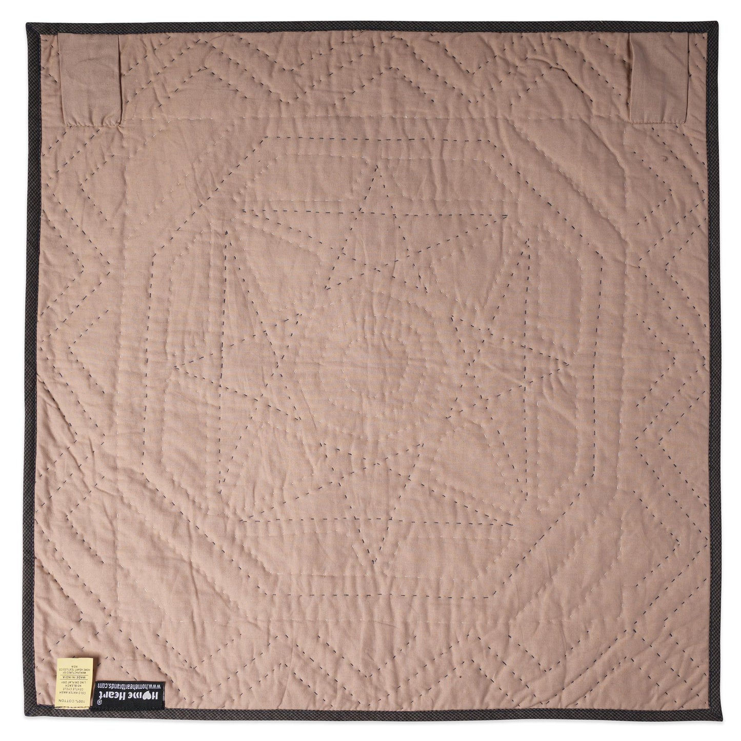 Hand made Hand quilted Wall hanging, Throw Quilt, Table Topper 19"x19" Galaxy star blue plaid quilt by Home Heart brands (Made in India)