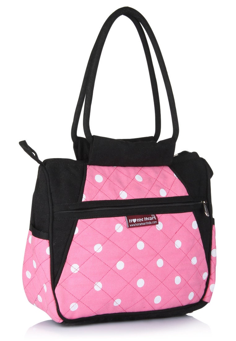 Women's canvas hand bag duck cotton Cute & classic by HOME HEART Brands (made in INDIA)