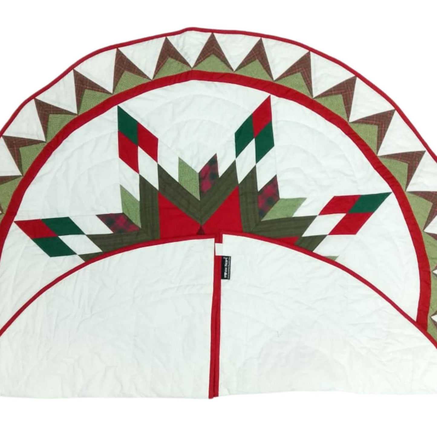 Christmas tree skirt patchwork Lone Star Quilted Christmas Tree Skirt - Calico Patchwork, Handmade by HOME HEART Brands( Made in India)