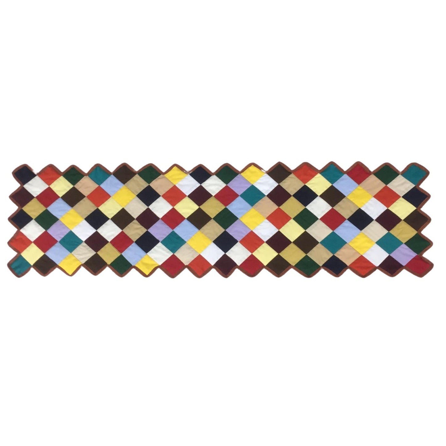 Hello spring solid color quilted table runner, throw patchwork Table Topper Calico Country cotton fabric by HOME HEART Brands(made in INDIA)