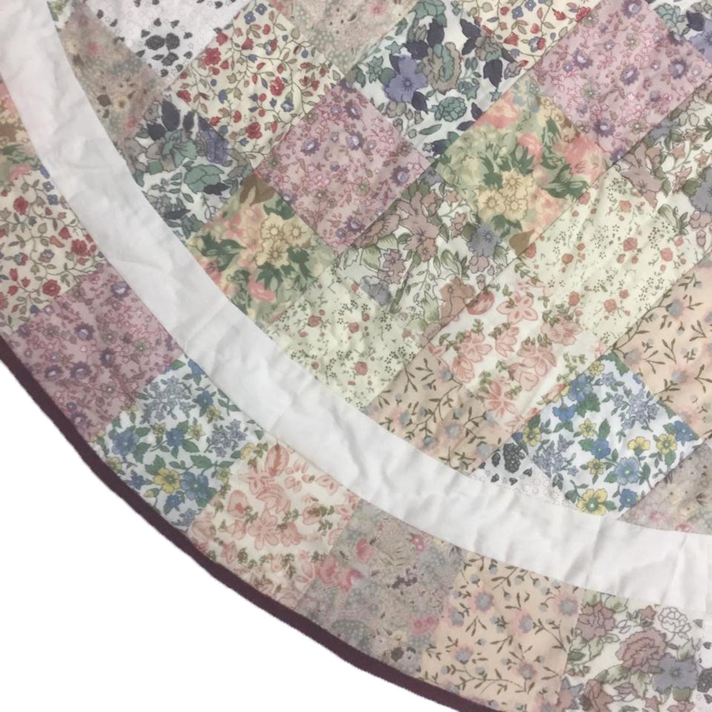 Christmas tree skirt Hand made hand quilted patchwork Country floral style Thick Double Layer Christmas tree skirt by HOME HEART Brands