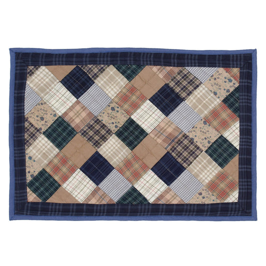 Quilted placemat & table mat patchwork summer  mix country  plaid, calico print by HOME HEART Brands( made in INDIA)