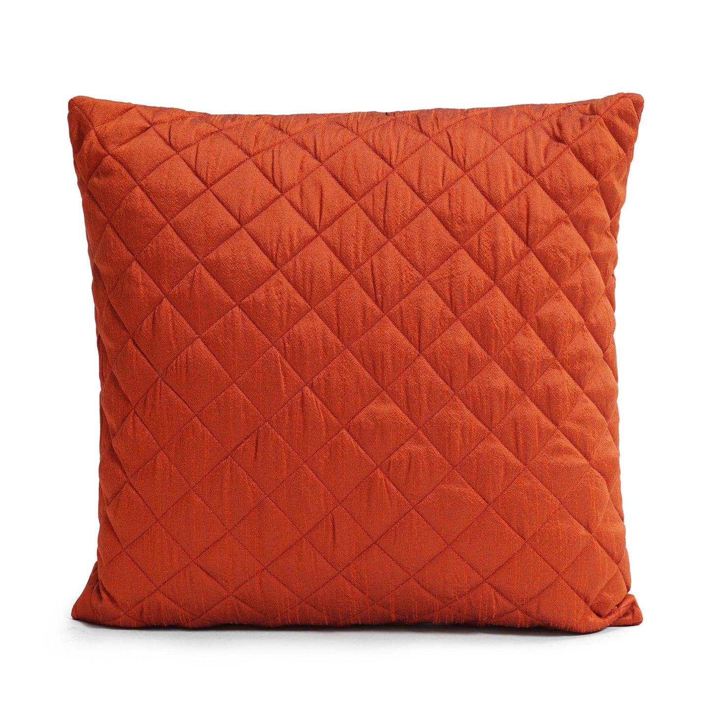 Fall orange Quilted Faux Dupioni Silk Cushion Covers Throw Pillow, Zipper Closure, Accent Pillow Decorative pillow by HOME HEART Brands