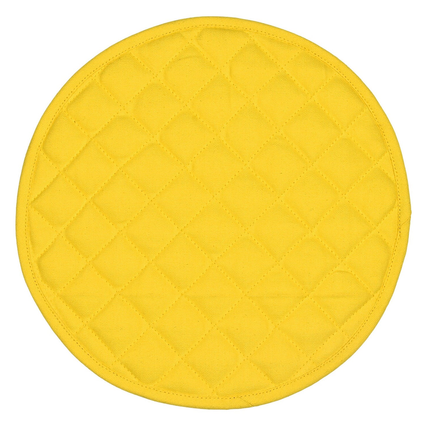 Wedge quilted placemat ,Trivet, pot holder, table mat yellow duck cotton reversible by HOME HEART Brands( Made in India)