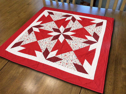 Quilted Table runners, small quilt, Wallhanging & Table Toppers Twinkle star patchwork with sew pocket by Home Heart brands (Made in India)