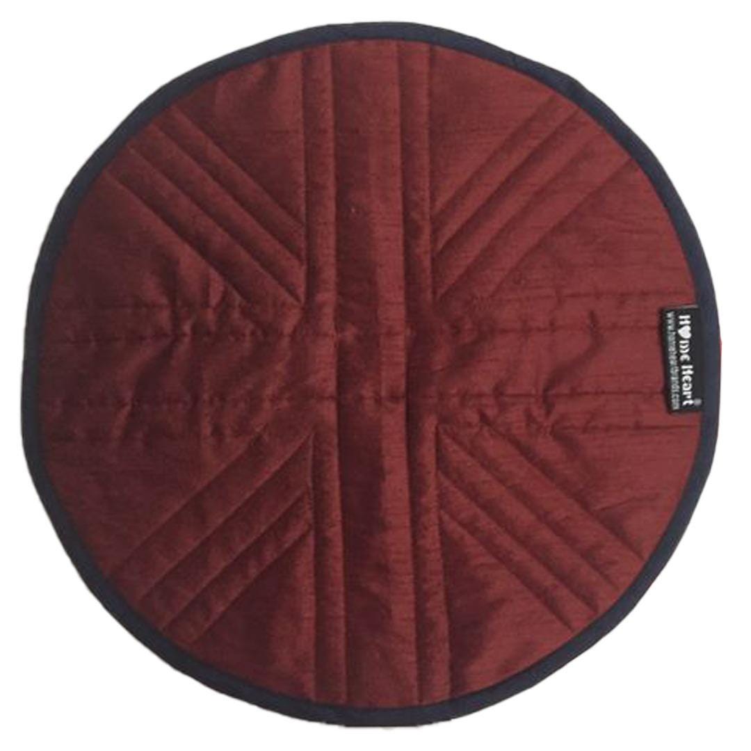 Dupioni Silk Union Jack Britain tea dyed vintage flag round quilted Table runner, Trivet, placemat  by HOME HEART Brands (Made in India)