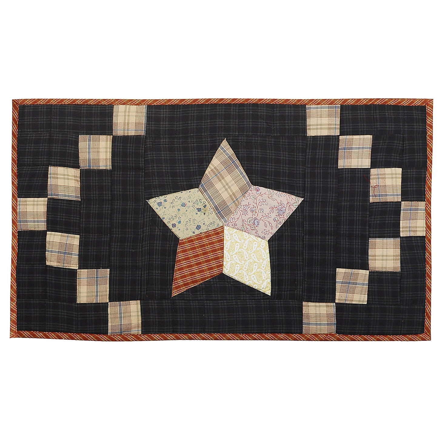Quilted patchwork Table Runner & Toppers Galaxy Country star by HOME HEART Brands(Made in India)