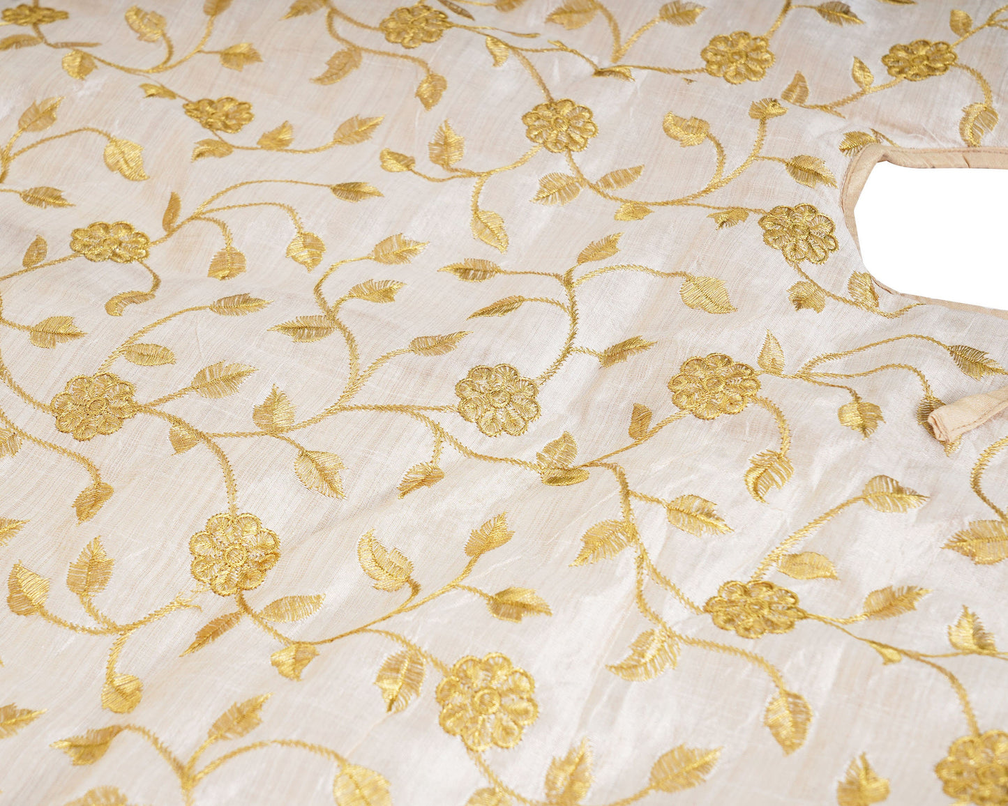 Christmas tree skirt 36" round Serenity Gold Embroidered jacquard fabric Thick Double Layer by HOME HEART Brands