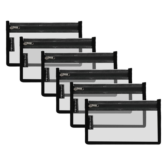 HOME HEART Brands multi-Purpose Water Resistant Clear Pvc Organizer Bag Pouch with YKK #5 Zipper Closure Small Size 6"x10"(Made in India)