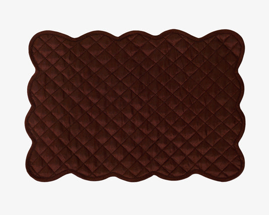 Quilted Table runner, Trivet, placemat  & Table toppers  duiponi Silk brown reversible design by HOME HEART Brands(Made in India)
