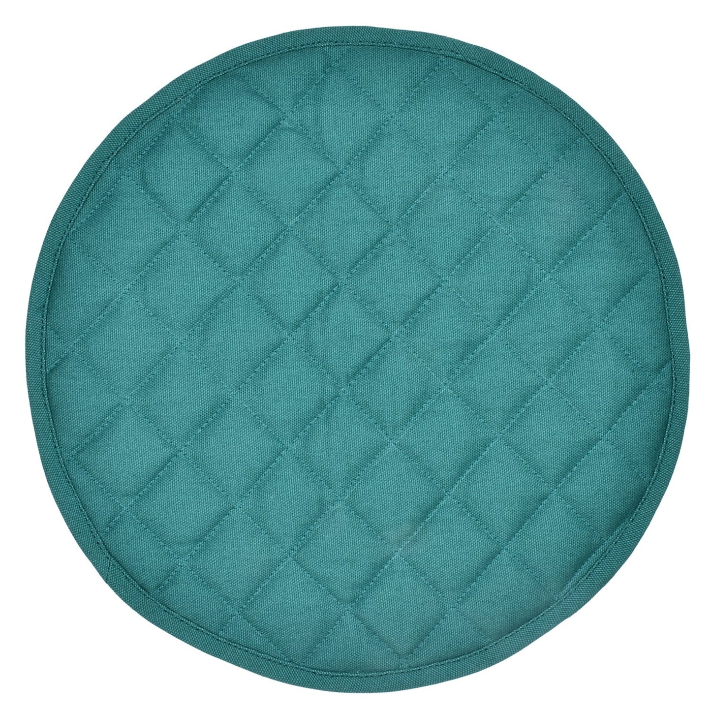 Wedge quilted placemat ,Trivet, pot holder, table mat irish green duck cotton reversible by HOME HEART Brands( Made in India)