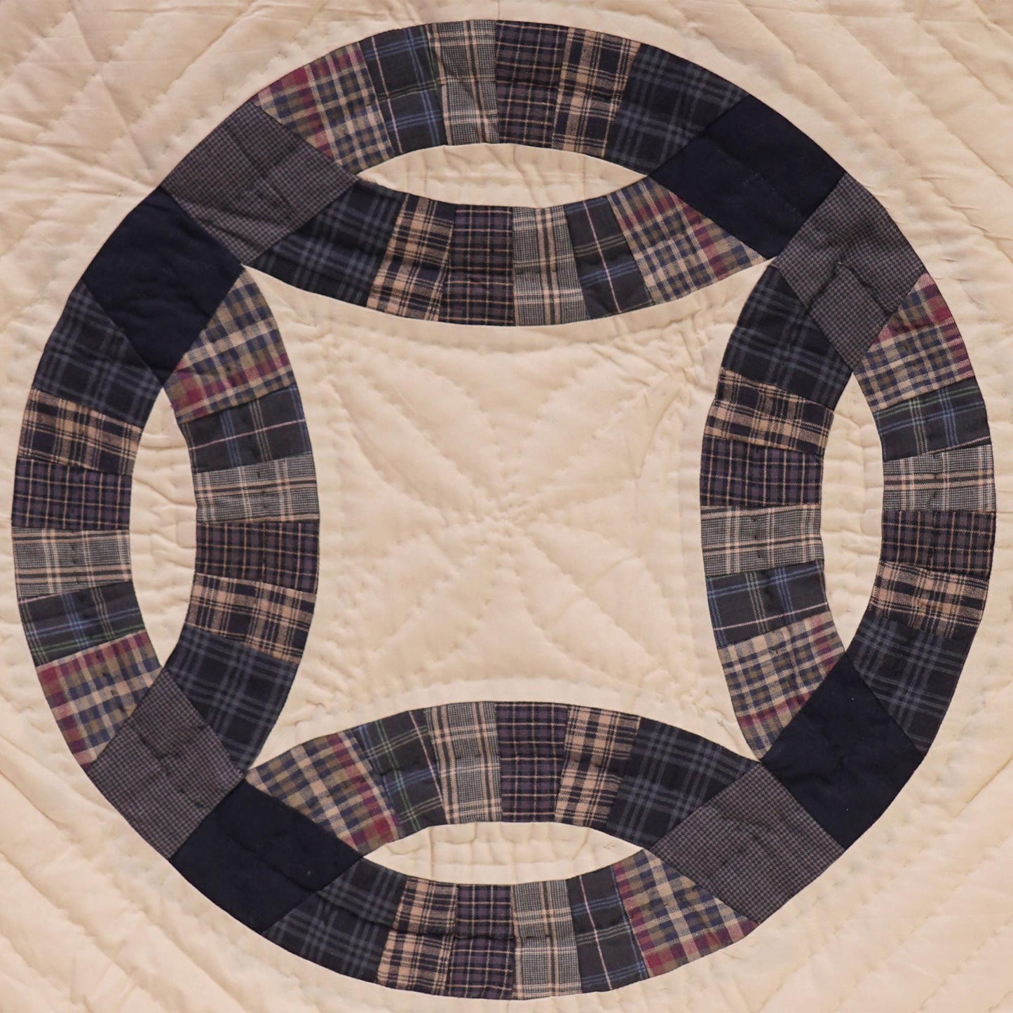 Square wall hanging 19"x19" country table topper, Block small quilt, sew pocket hand quilted patchwork by HOME HEART Brands(Made in India)