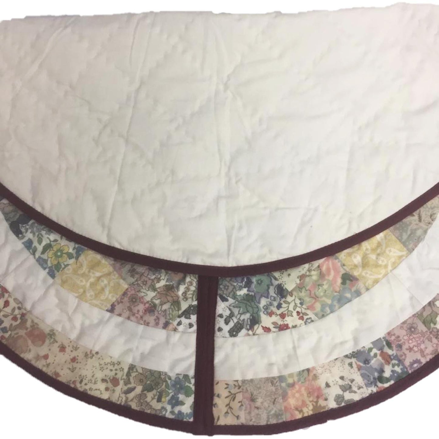Christmas tree skirt Hand made hand quilted patchwork Country floral style Thick Double Layer Christmas tree skirt by HOME HEART Brands