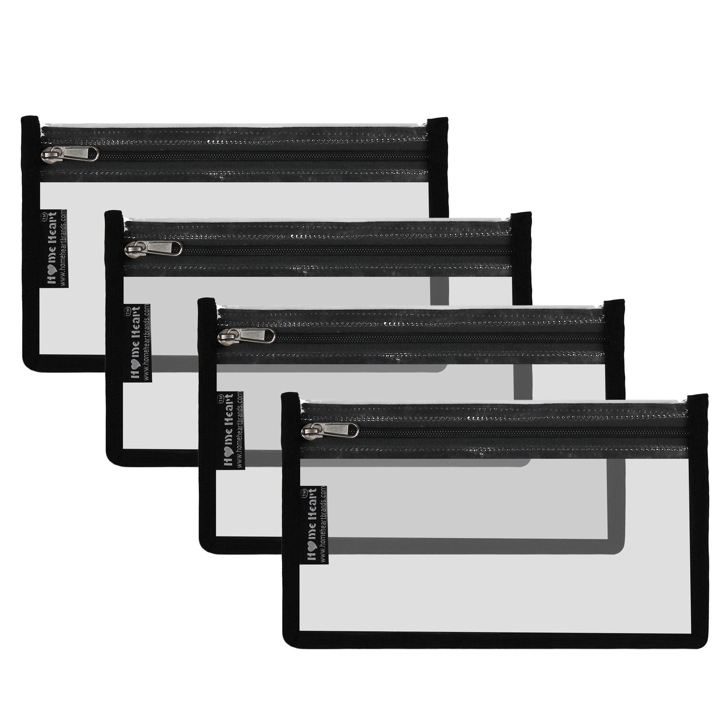 HOME HEART Brands multi-Purpose Water Resistant Clear Pvc Organizer Bag Pouch with YKK #5 Zipper Closure Small Size 6"x10"(Made in India)