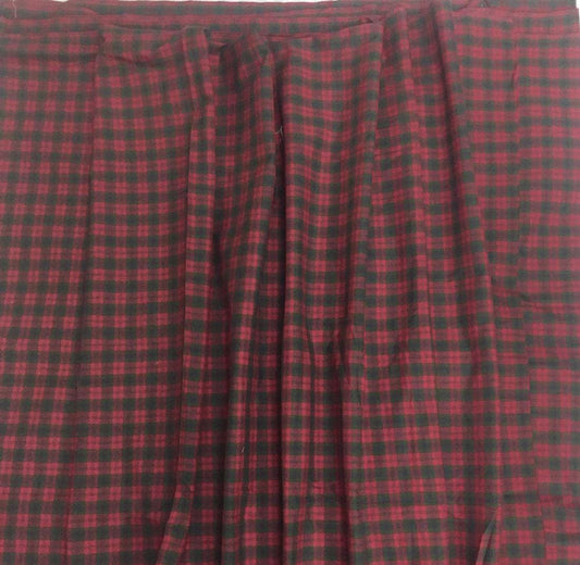Fabric soft cotton Red & green Christmas  plaid home spun Fabric choose your yard in cut collection by HOME HEART Brands (Made in India)