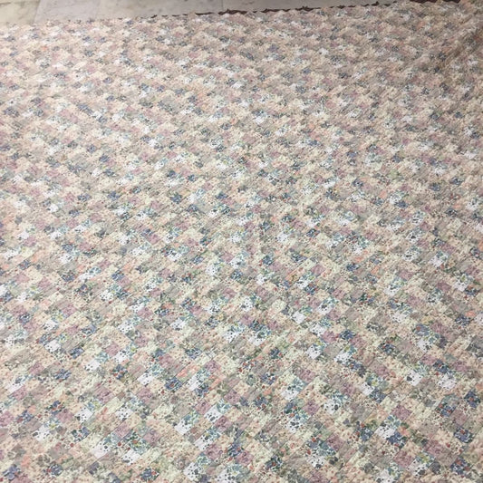 Make to order :Amish quilt plaid country floral Hand Quilted heirloom quality intricate size patchwork by HOME HEART Brands(Made in India)