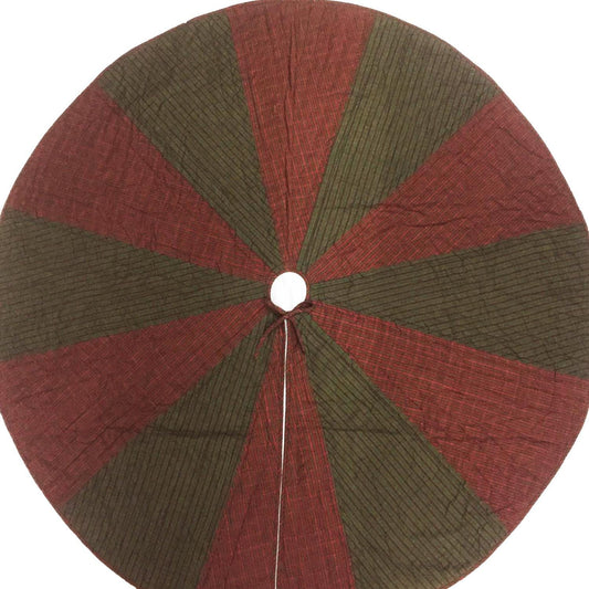 Christmas tree skirt hand made hand quilted patchwork Country red green plaid Thick Double Layer by HOME HEART Brands