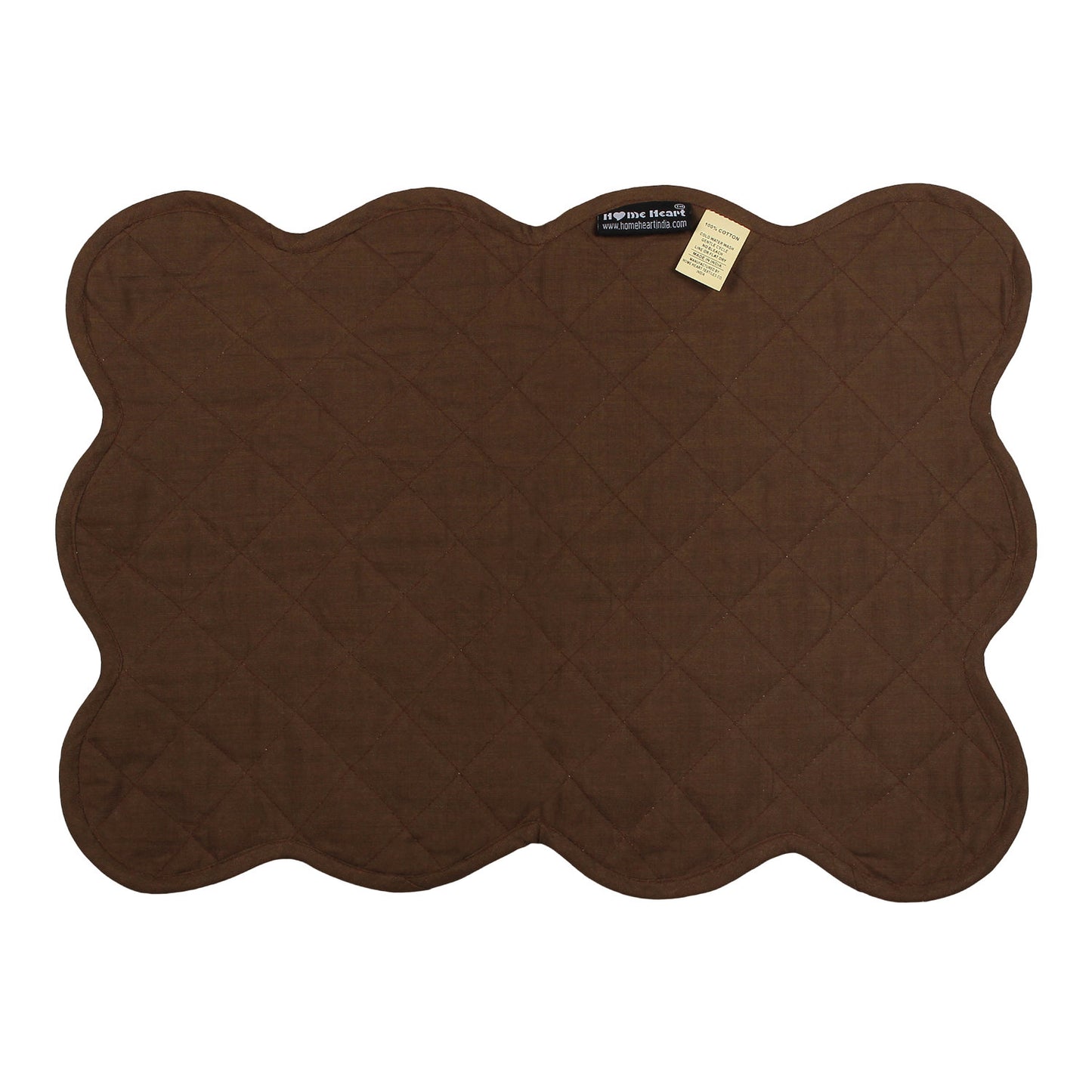 Quilted placemat, table mat & Table toppers green and gold 14"X19" by HOME HEART Brands( made in INDIA)