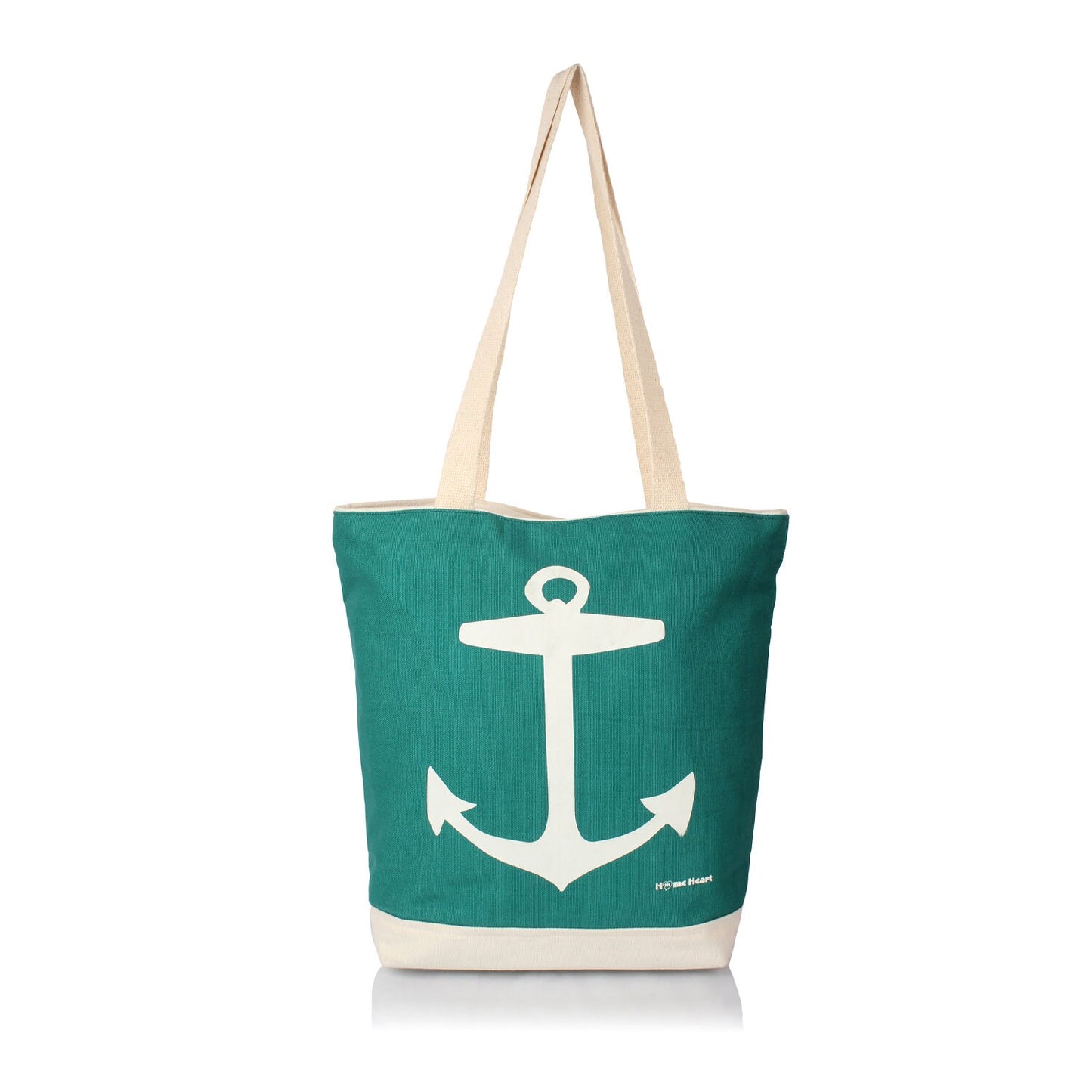 Hand bag Canvas shoulder duck cotton Tote Bag Nautical Anchor Theme 12oz with Pocket, Top for Shopping, Picnic, School , Travel, Beach