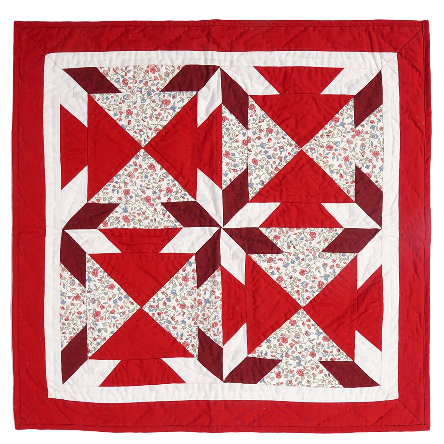 Quilted Table runners, small quilt, Wallhanging & Table Toppers Twinkle star patchwork with sew pocket by Home Heart brands (Made in India)