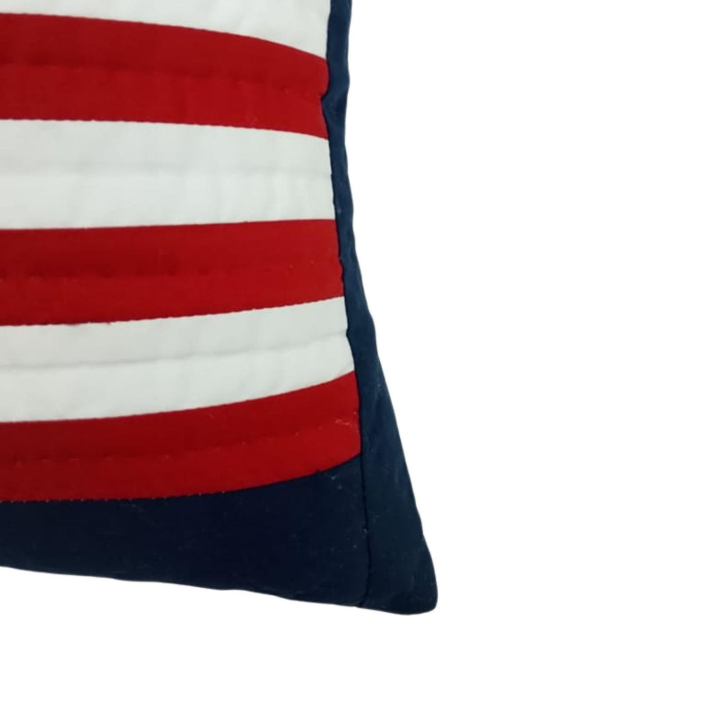 Hand made hand Quilted patchwork pillow cover, cushion cover, calico fabric Americana Flag pillow cover by HOME HEART Brands(made in India)
