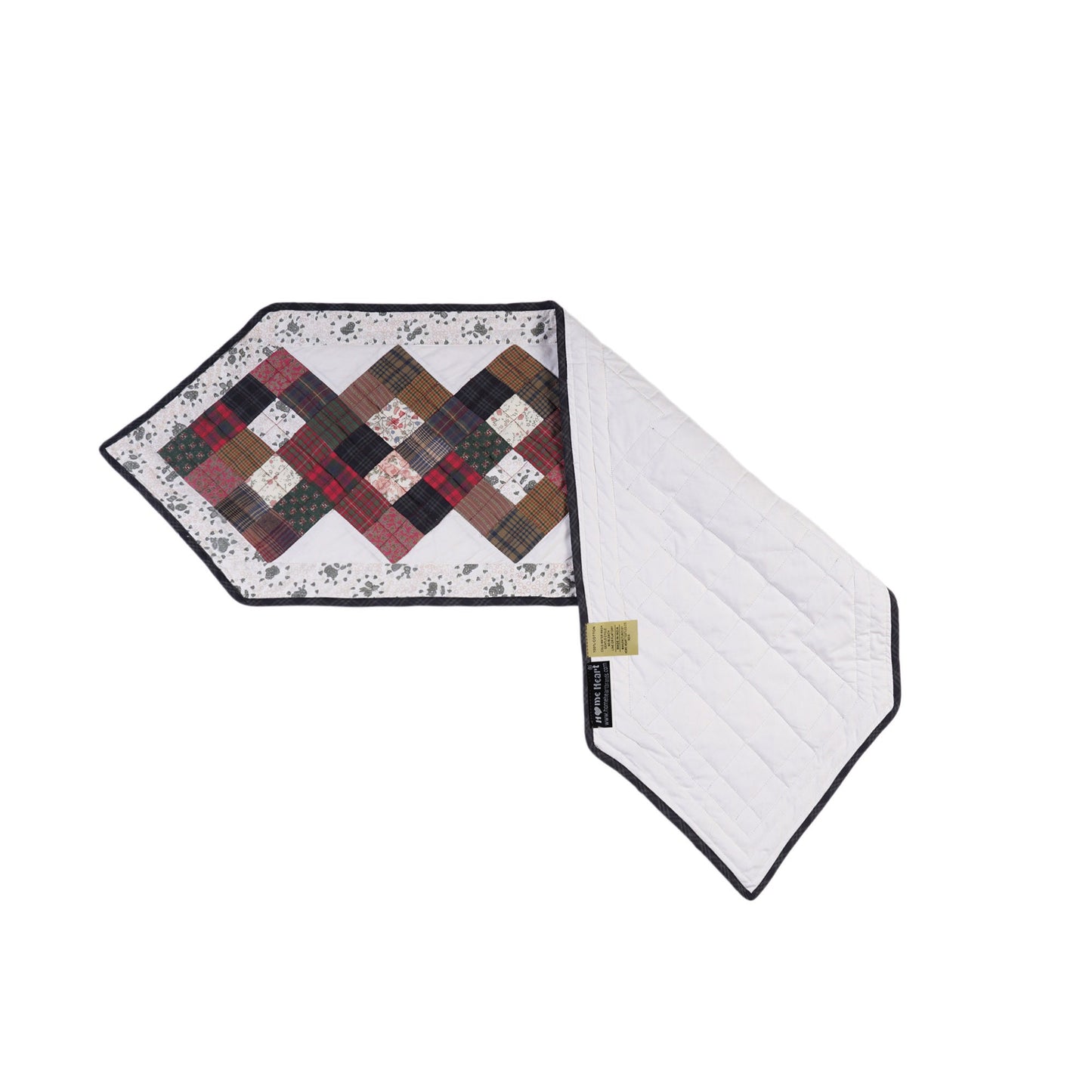 Quilted Table Runner & Toppers Patchwork country Chain link charms square calico cotton mix fabric by HOME HEART Brands(Made in India)