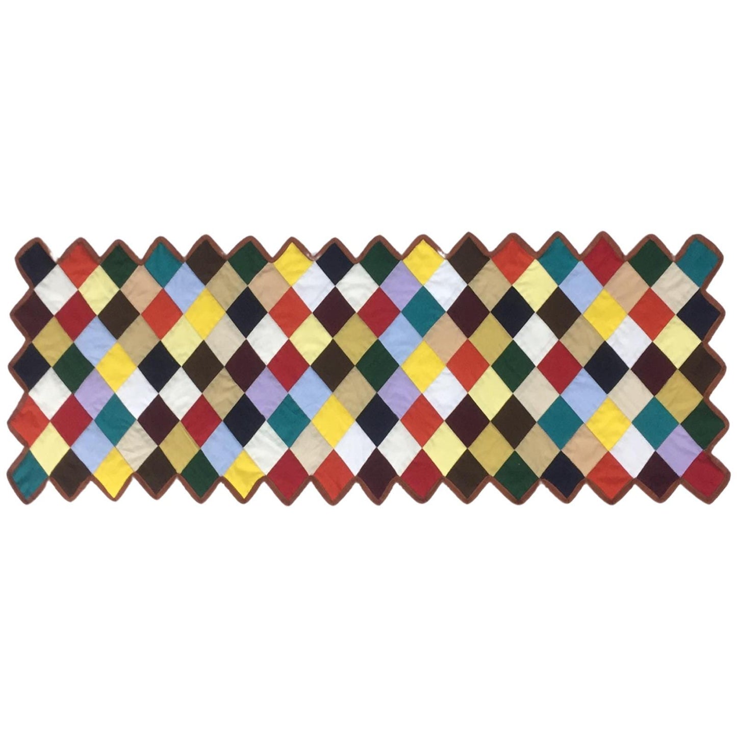 Hello spring solid color quilted table runner, throw patchwork Table Topper Calico Country cotton fabric by HOME HEART Brands(made in INDIA)
